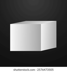 White podium square 3d Empty stage, product platform background, Vector illustration