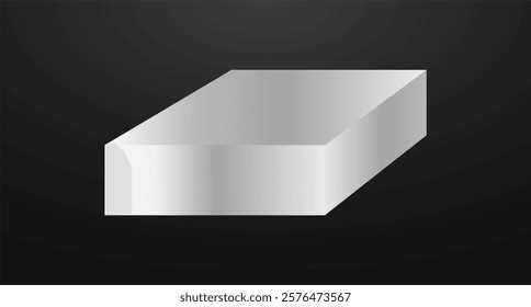 White podium square 3d Empty stage, product platform background, Vector illustration