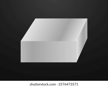 White podium square 3d Empty stage, product platform background, Vector illustration