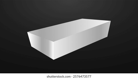 White podium square 3d Empty stage, product platform background, Vector illustration