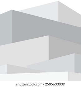 White Podium Step on white Background, Platform 3d Mockup Display Step