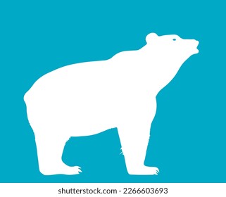 white polar bear, abstract silhouette