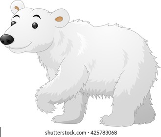 White Polar Bear Cartoon