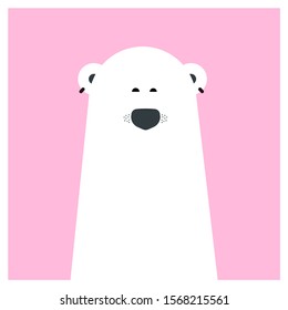 White polar bear from north Pole for Christmas - animal