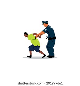 White police arrested a black man. Justice in action. Vector Illustration.
Branding Identity Corporate logo design template Isolated on a white background