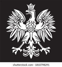 White Polish Eagle Symbol Emblem