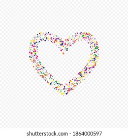 White Polka Carnaval Transparent Background. Invitation Dust Card. Vector Circle Pattern. Rainbow Shine Effect Invitation.
