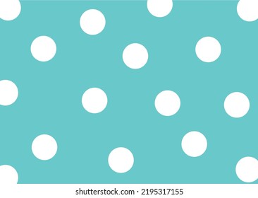 weißer Polka-Dot-blauer Vektorhintergrund