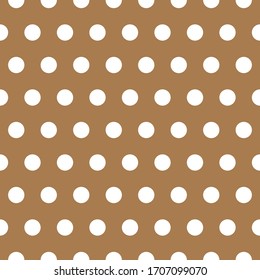 White Polka dot fabric on golden vector pattern