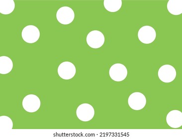 White Polka Dot Green Vector Background