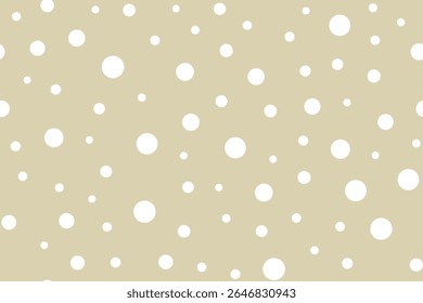 Ponto polca branco sobre fundo bege. Padrão perfeito sob a máscara de corte, conveniente para edição. A cor de fundo pode ser facilmente substituída. Fundo para papel, tampa, têxtil, envoltório de presente. 