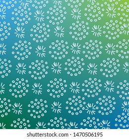 White polka dot on many colors background wallpaper pattern design.Vector illustration.