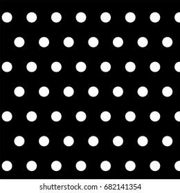 White Polka Dots On Black Background Stock Vector (Royalty Free ...