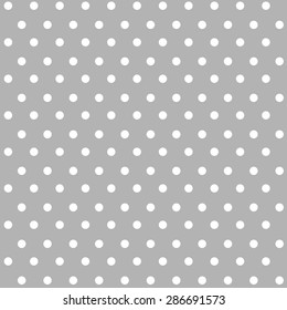 gray with white polka dots