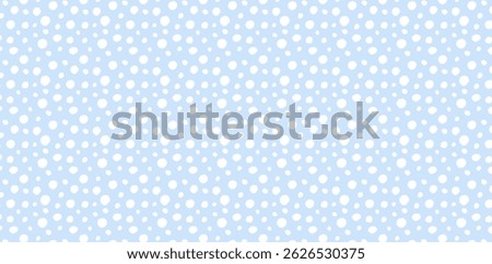 White Polka Dots on Light Blue Background