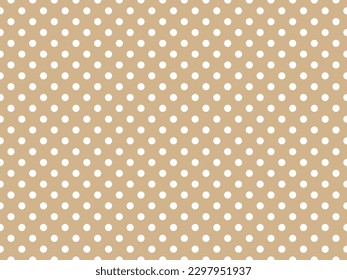 white polka dots pattern over tan useful as a background