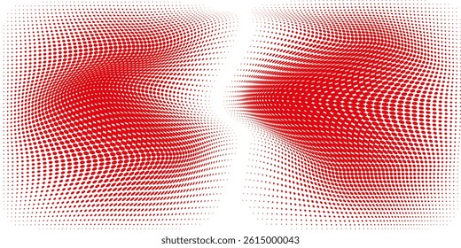 white polka dots pattern over crimson red useful as a background