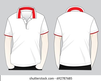 white polo with red stripes