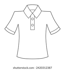 White polo shirt template isolated vector illustration