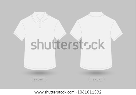 Download White Polo T Shirt Mockup Vector Stock Vector (Royalty ...