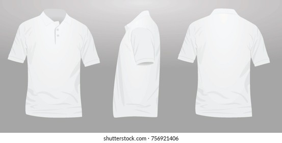 White Polo T Shirt Template Vector Stock Vector (Royalty Free ...