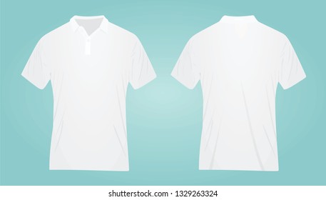 White polo t shirt. vector illustration