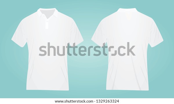 White polo t shirt. vector illustration