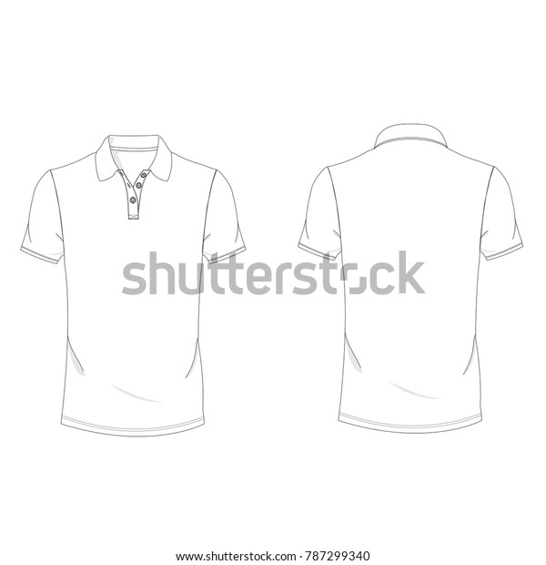 White Polo Tshirt Template Using Fashion Stock Vector (Royalty Free ...