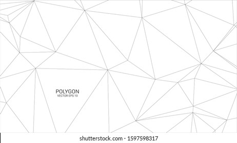 White polygon background, Vector Polygon Abstract Polygonal Geometric Triangle Background