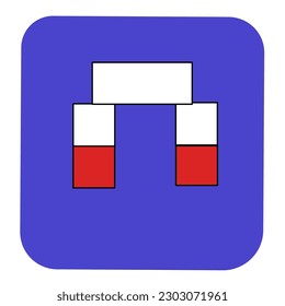 White polygon is placed on a red polygon.