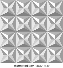 White polygonal abstract. Geometric seamless pattern. Origami background.