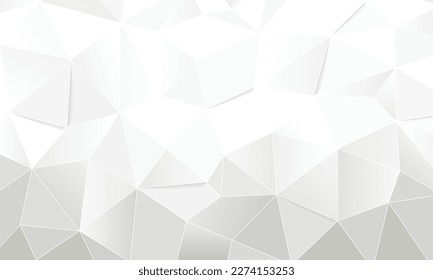 White Polygonal background, Vector illustration, Business Design Templates.