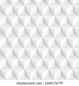 White polygonal triangle geometric 3d texture. White background crystal structure. 3d illustration vecyor.
