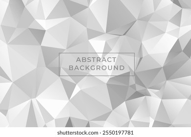 White Polygonal Vector Background Design Template