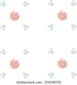 white pomegranate pattern