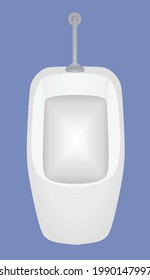 White porcelain urinal. vector illustration