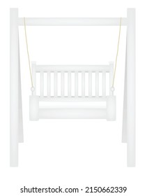 White Porch Swing. Vector Illustration