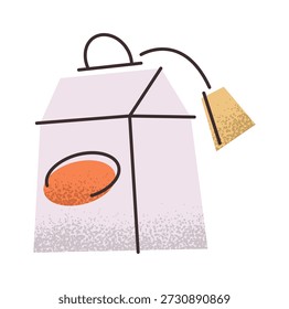 White postal pack delivery sticker