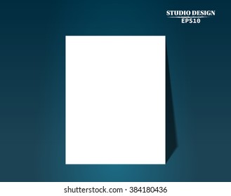 White Poster in Blue Studio well use for business work.