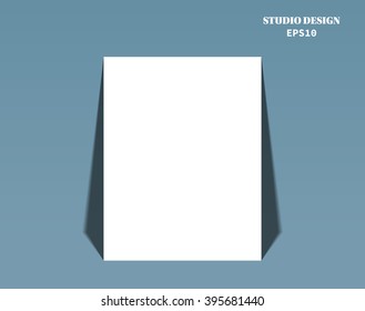 White Poster in blue  Studio well use for business work.