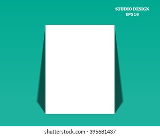 White Poster in green Studio well use for business work.