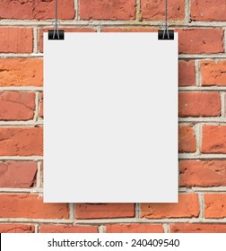 white poster on a rope