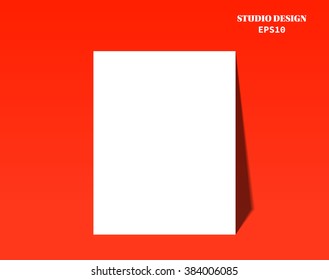 White Poster in Red Studio well use for business work.