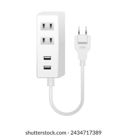 White power adapter _2 It is an illustration of 2 ports of 2.0 2 -port.
