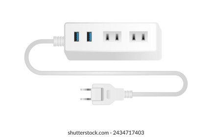 White power adapter _2 It is an illustration of a 2 -port with a 3.0 2 port.