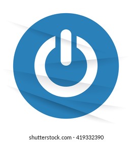 White Power icon label on wrinkled paper
