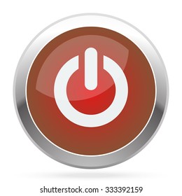 White Power icon on red web app button
