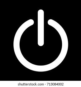White power icon Vector Illustration isolated on black background. EPS10