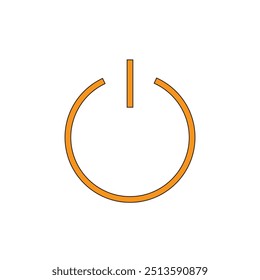 White power icon vector sign. Black background