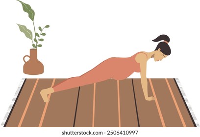 White pregnant woman doing yoga poster